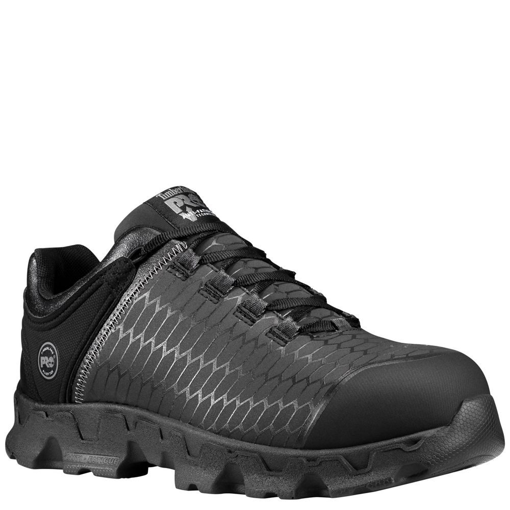 Timberland Mens Work Shoes PRO® Powertrain Sport Alloy Toe SD - Black/Grey - India DO7239504